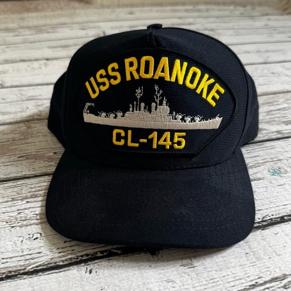 USS Roanoke CL-145 Ball Cap – Adjustable, Direct Embroidered, High Profile - Picture 3 of 9